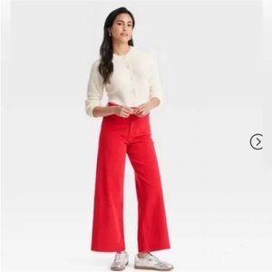 Universal Thread Bright Red Wide-Leg Pants